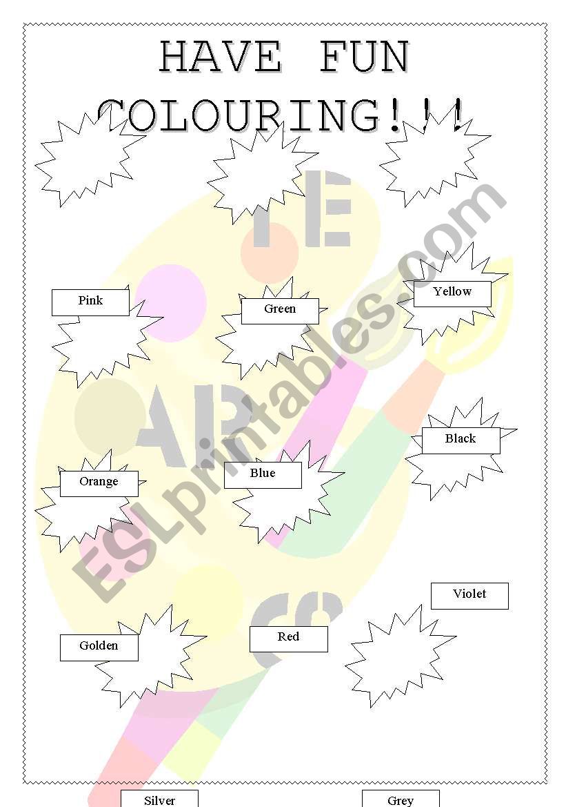have fun colouring worksheet