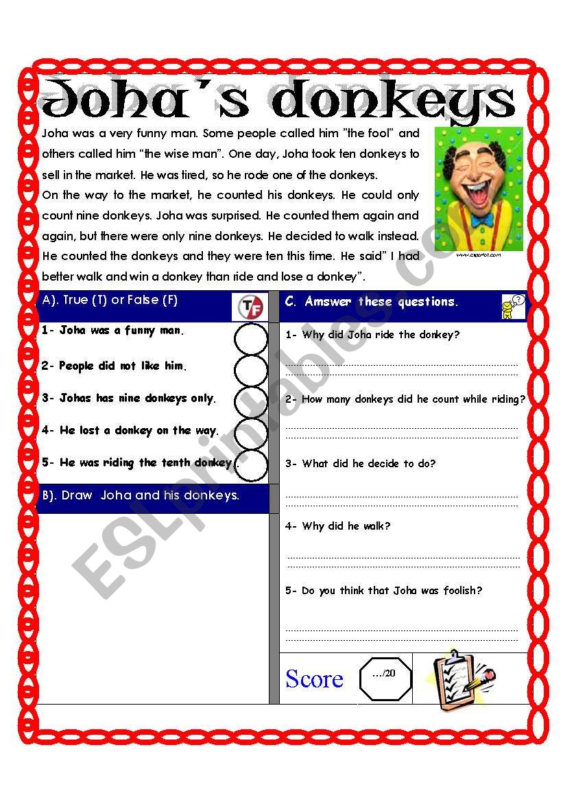 Reading comprehension Test ( Theme: Smile) episode 2