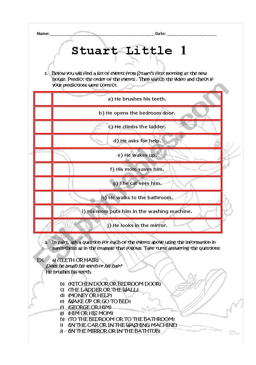 Stuart Little - Simple Present and Daily Routine Activities