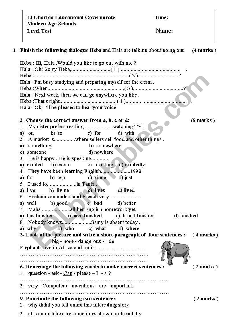 test your English & be ready for more