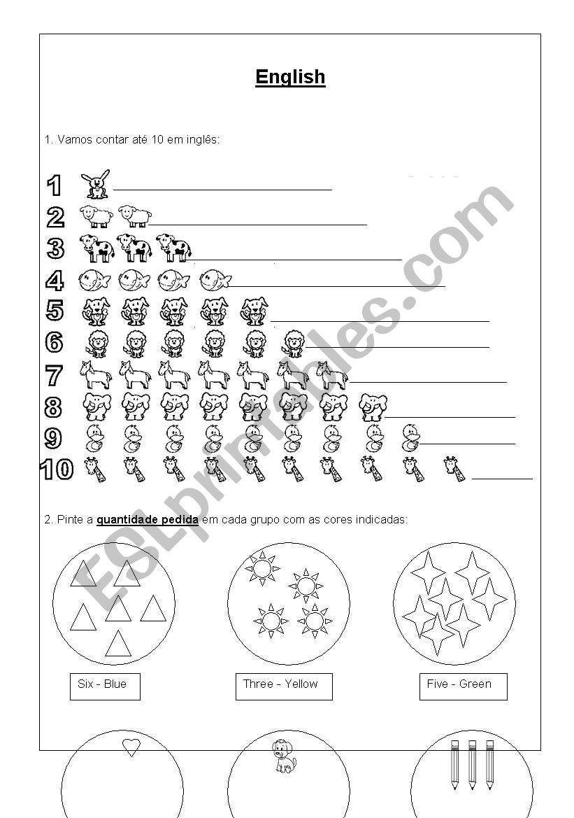 Numbers worksheet