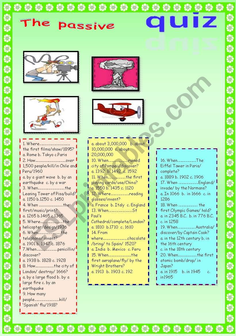 the passive: quiz worksheet