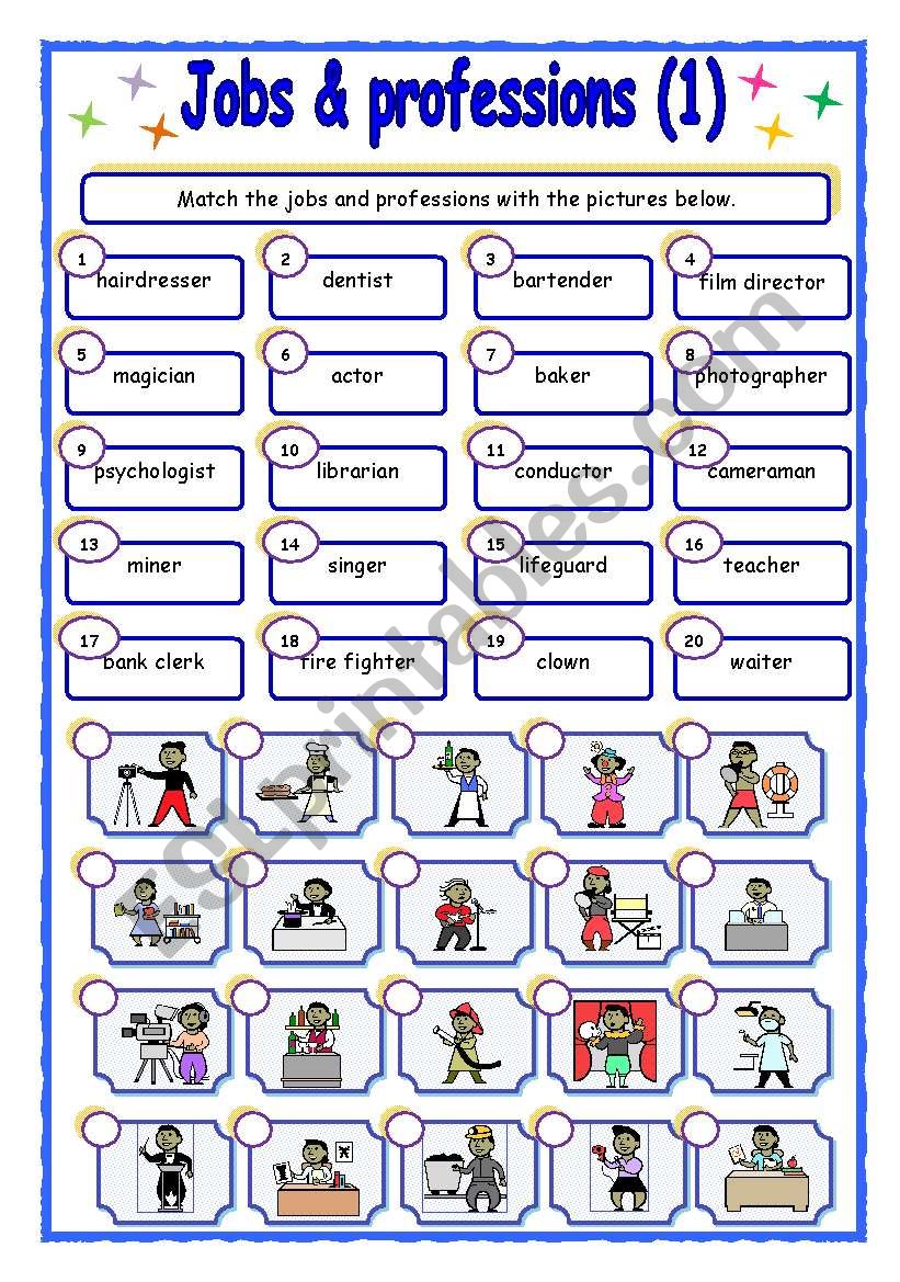 Jobs & Professions - matching (1/3)