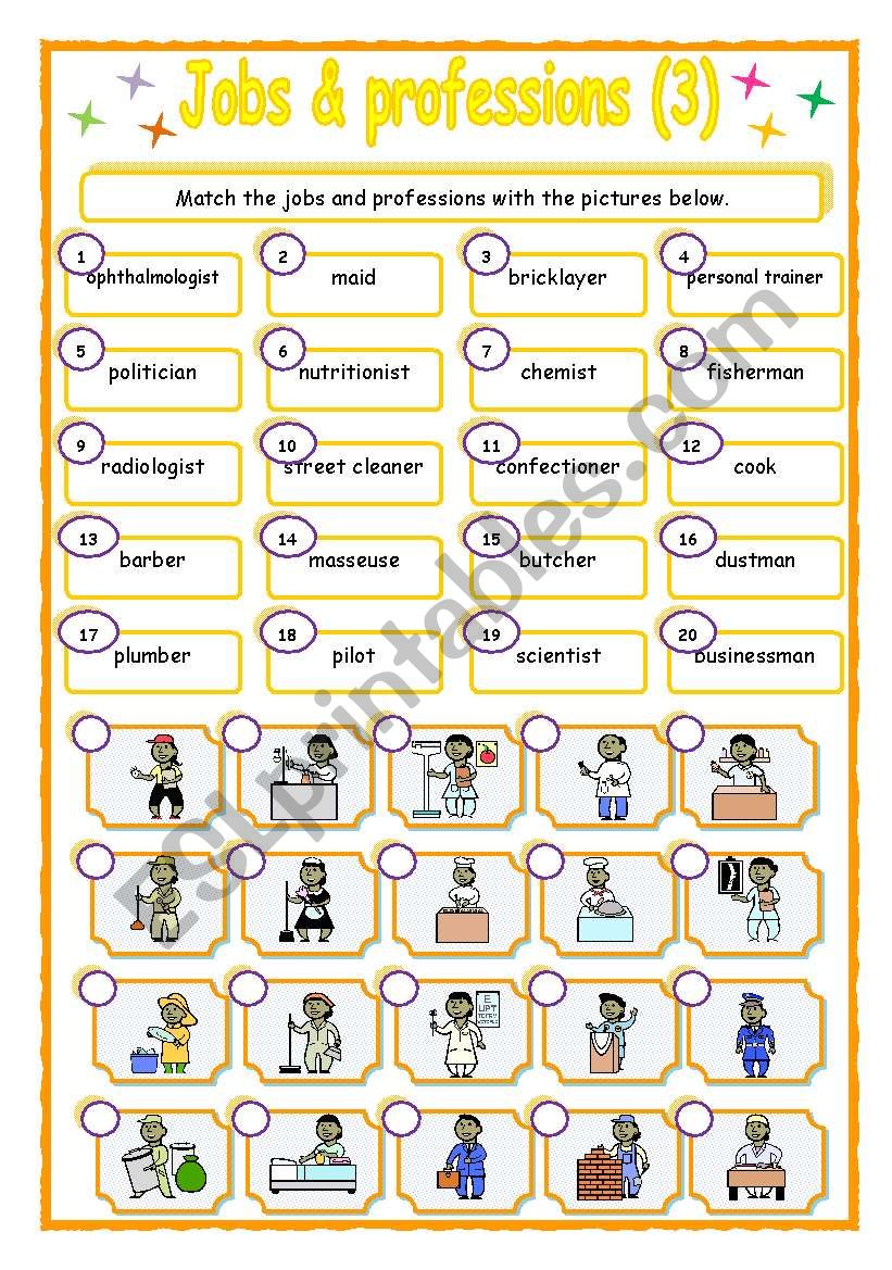 Jobs & Professions - matching (3/3)