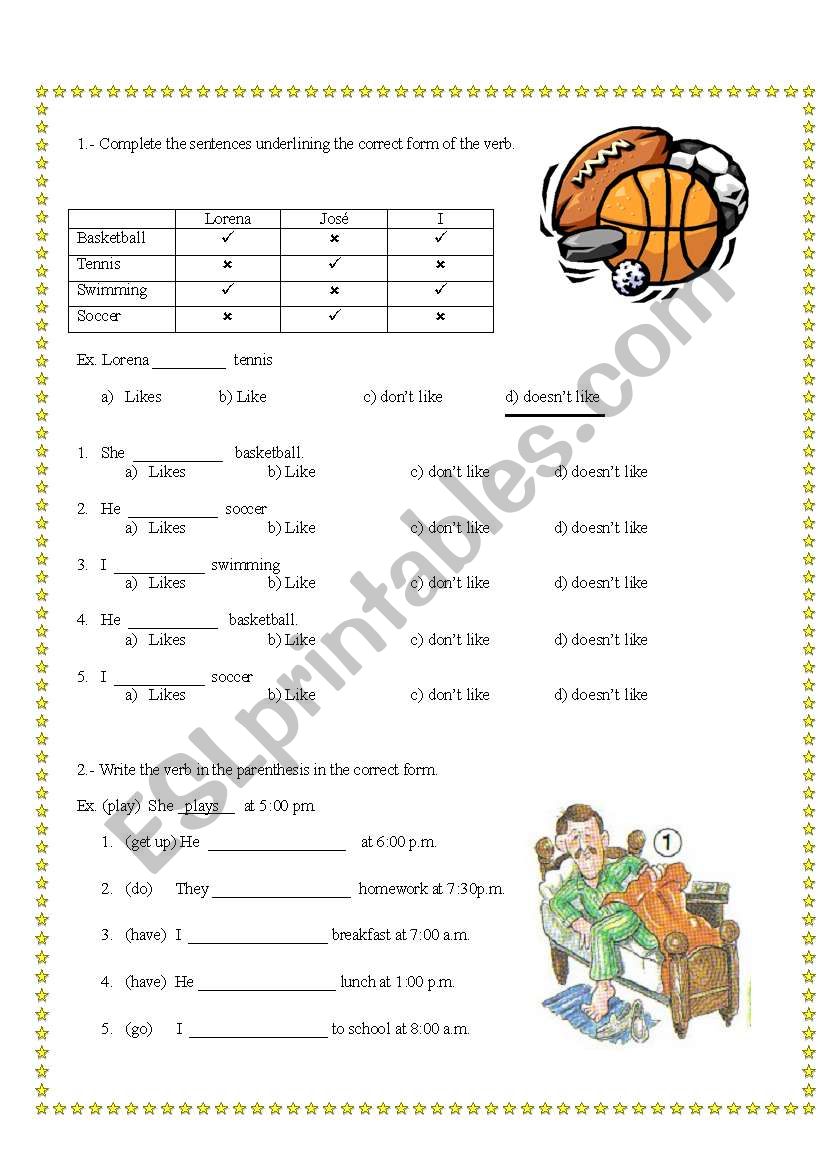 Simple Present worksheet