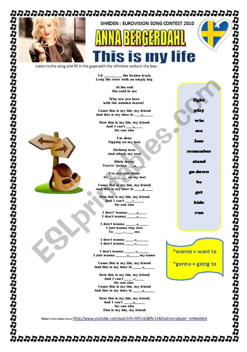 SWEDEN EUROVISION SONG CONTEST 2010 ENTRY: THIS IS MY LIFE (ANNA BERGERDAHL)