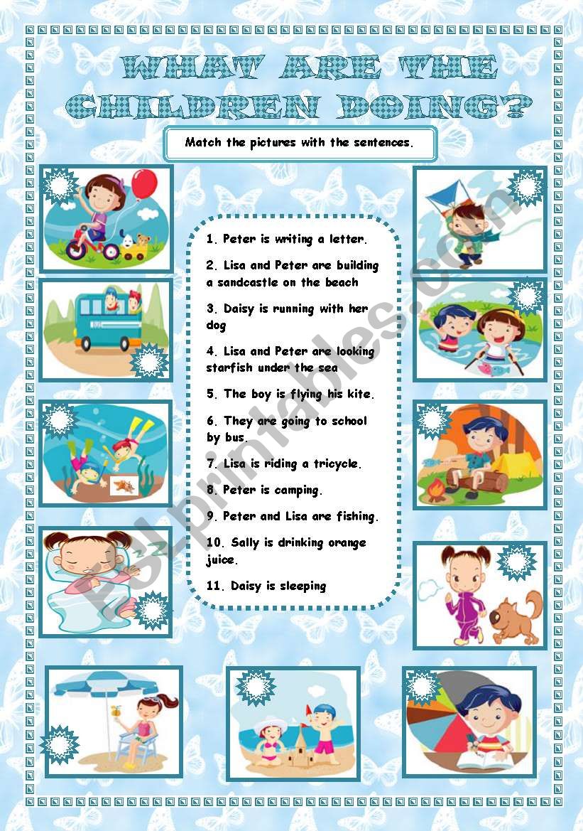 What are children doing? worksheet