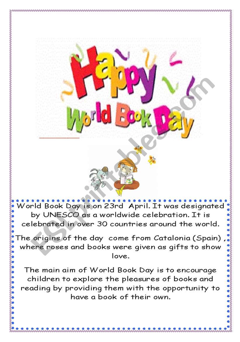 world book day worksheet