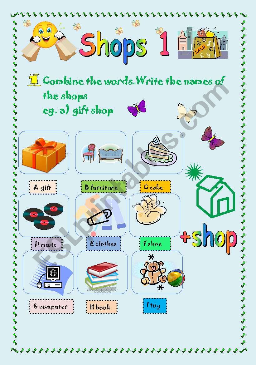 shops 1 worksheet