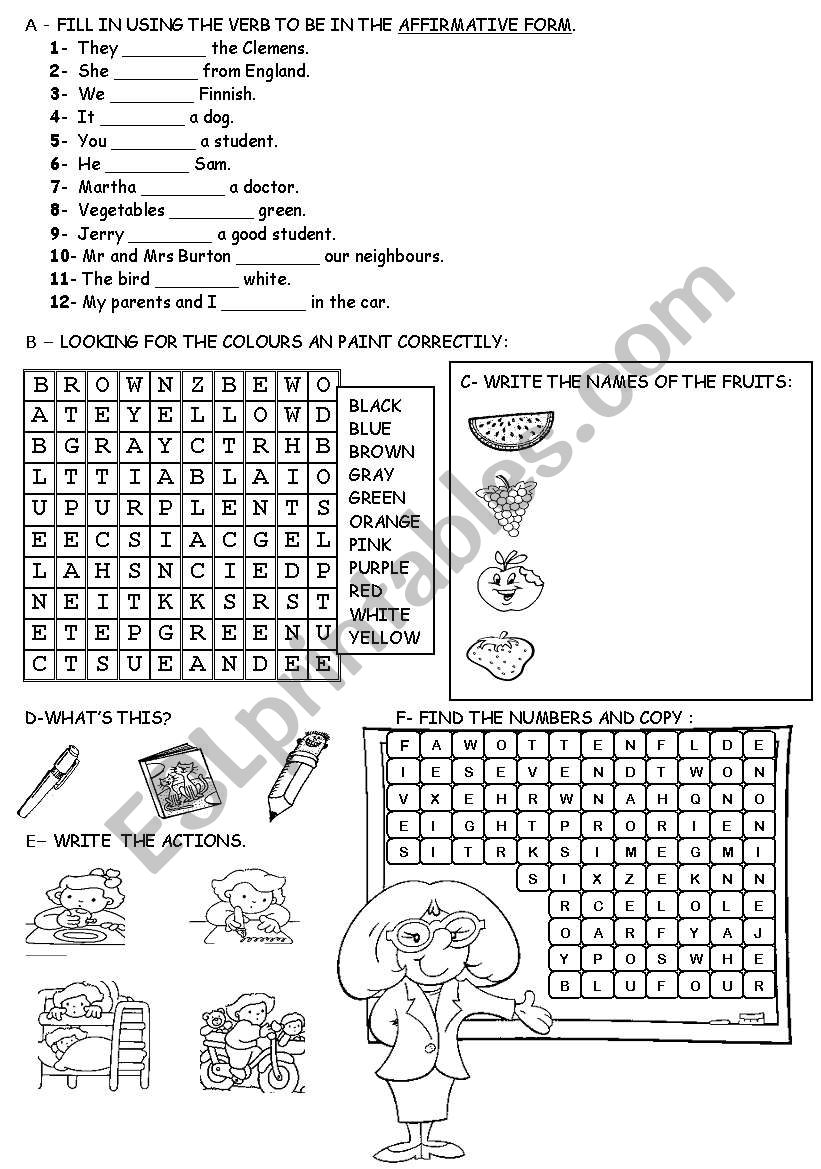 ENGLISH TEST worksheet