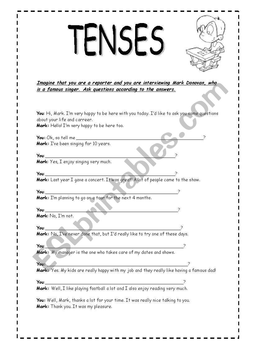 Tenses worksheet