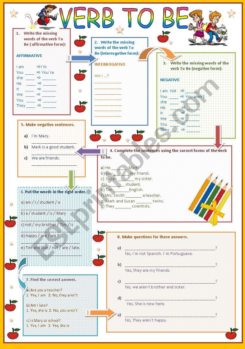 Verb To be worksheet