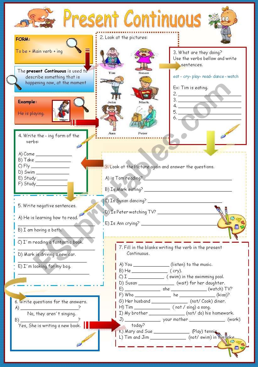 Present Continuous worksheet