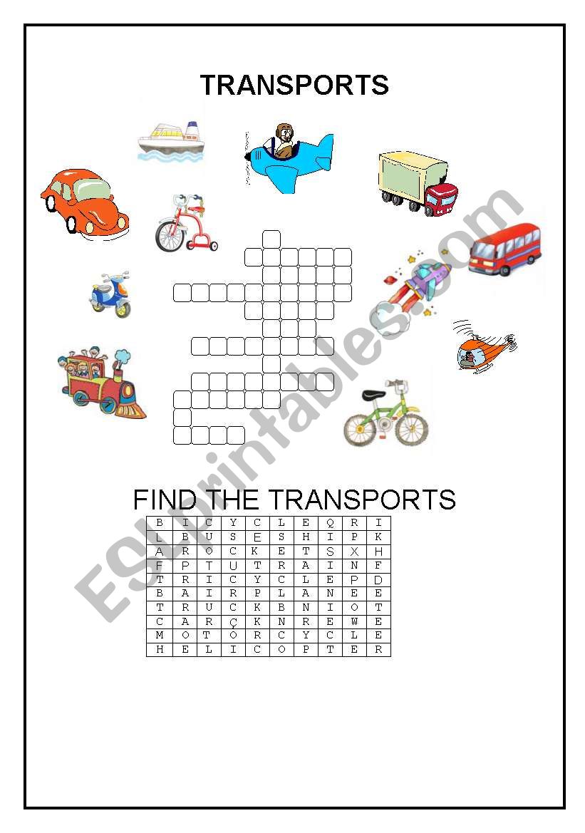 TRANSPORTS worksheet