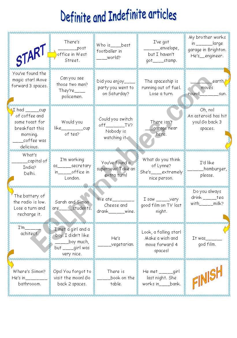 Definite and Indefinite articles (board game)