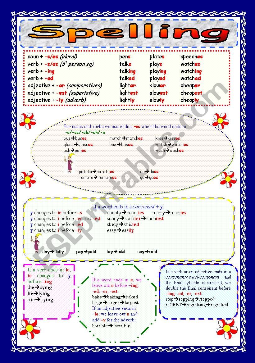 Spelling worksheet