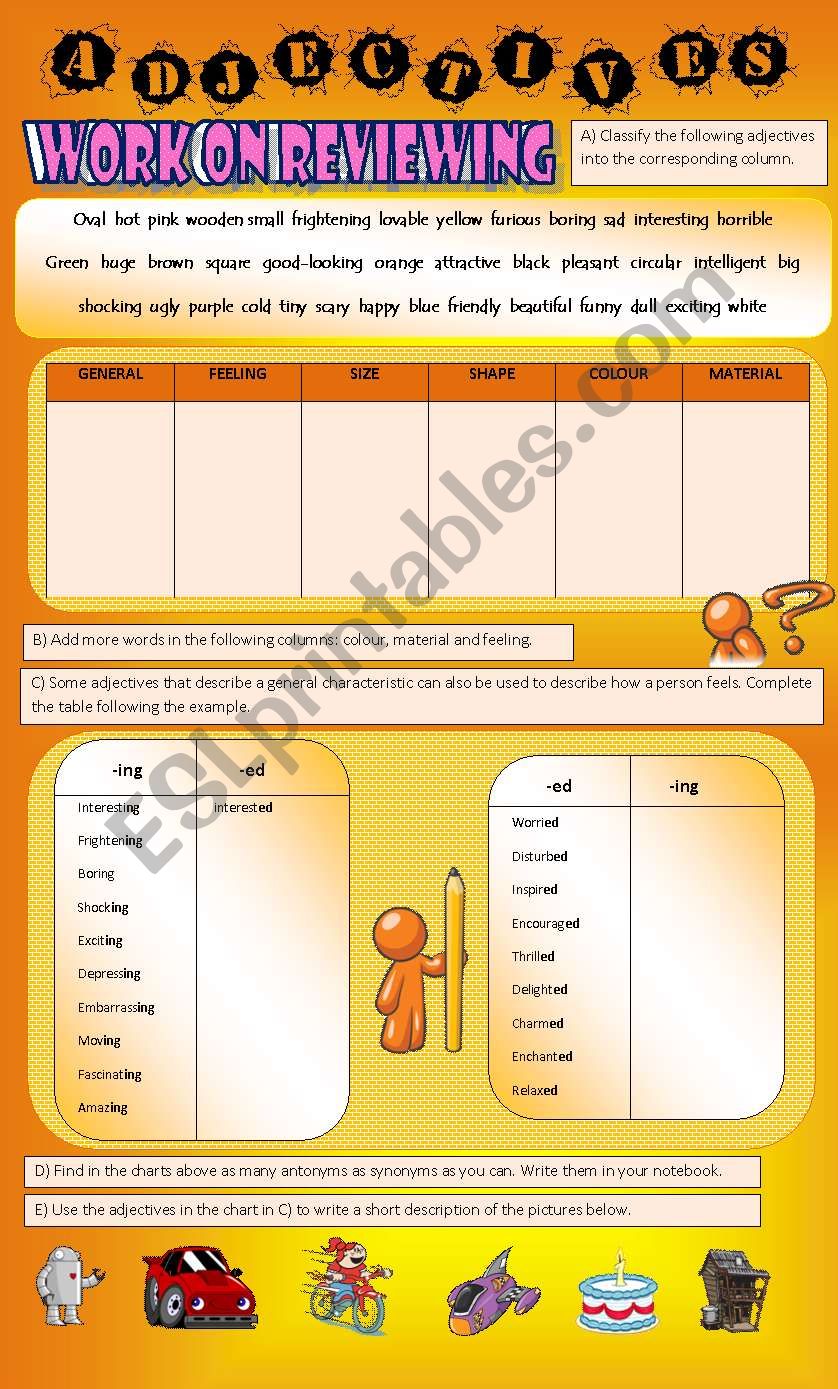 Adjectives + Antonyms and Synonyms (+KEY)