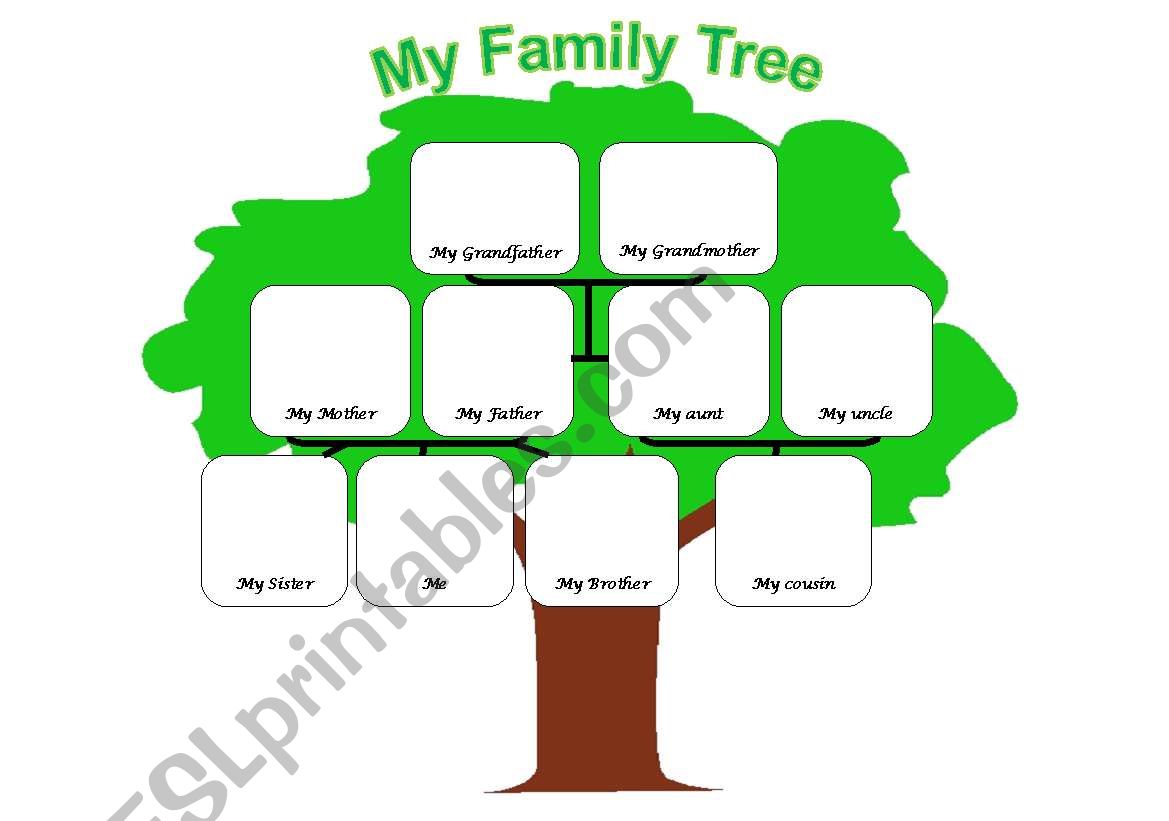 My Family Tree worksheet