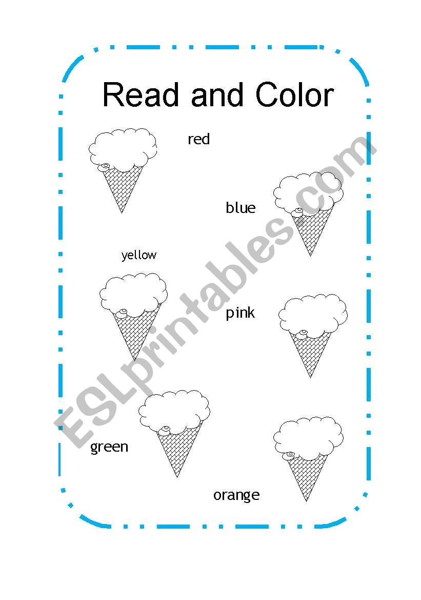 read and color worksheet