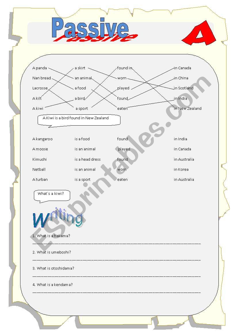 Passive Voice worksheet