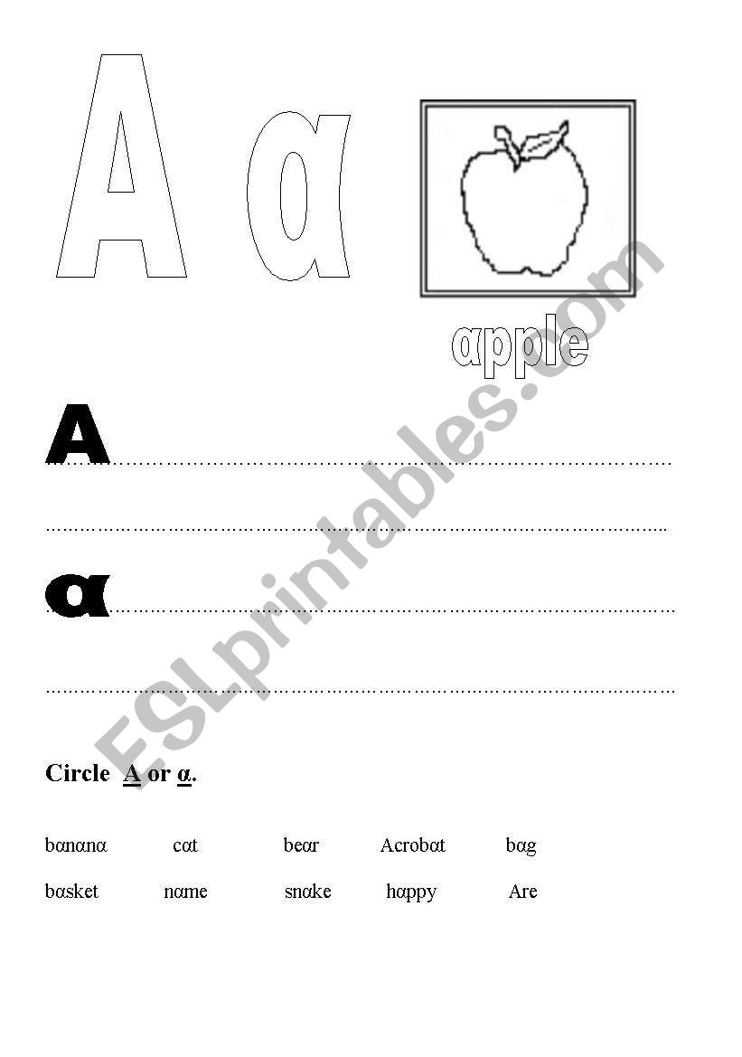 Learn the alphabet worksheet