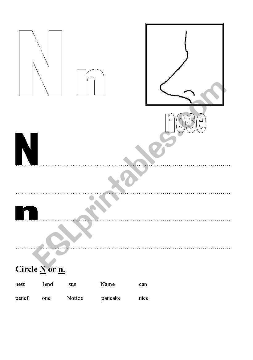 Learn the alphabet worksheet