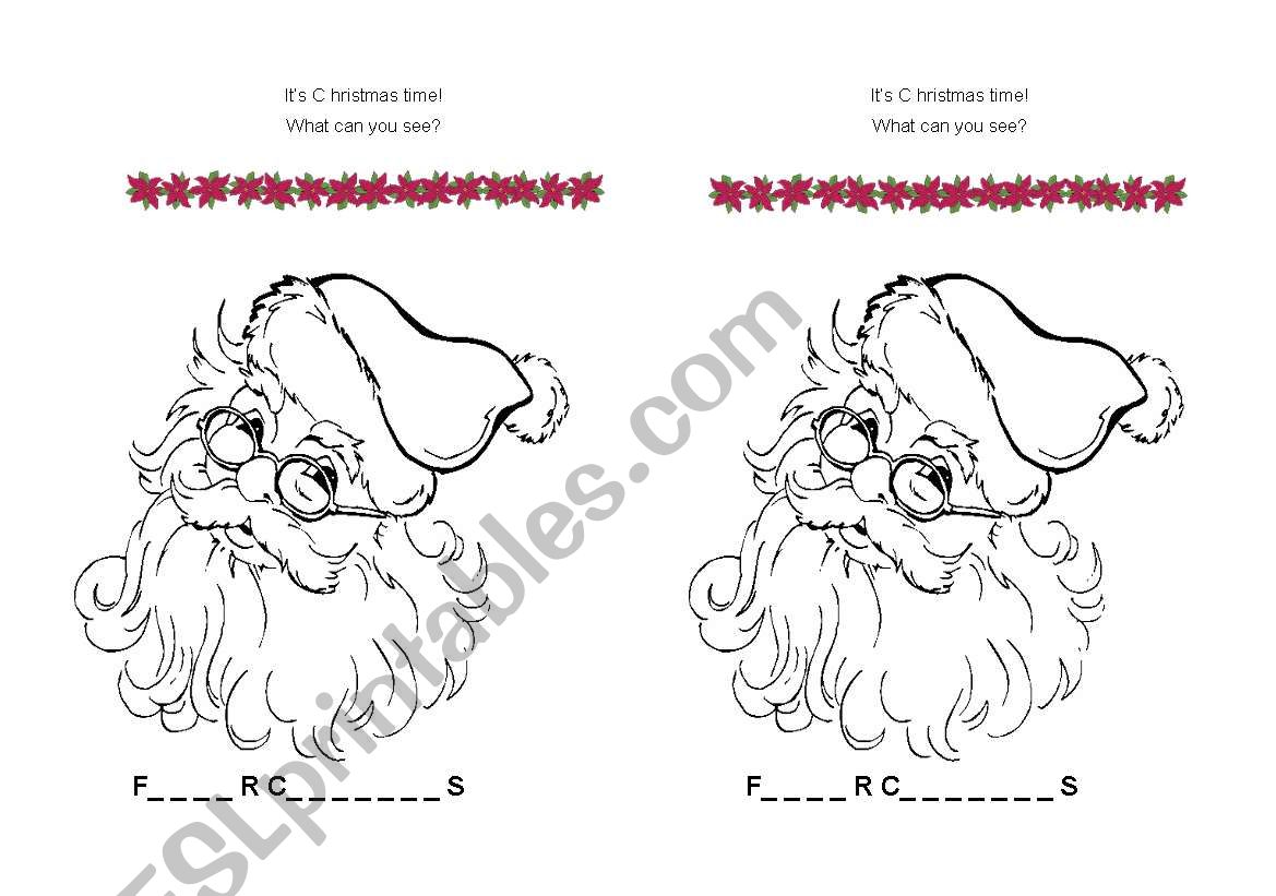 Father Christmas worksheet