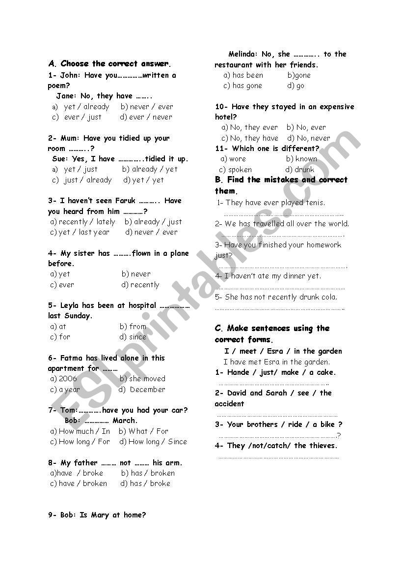 quiz worksheet