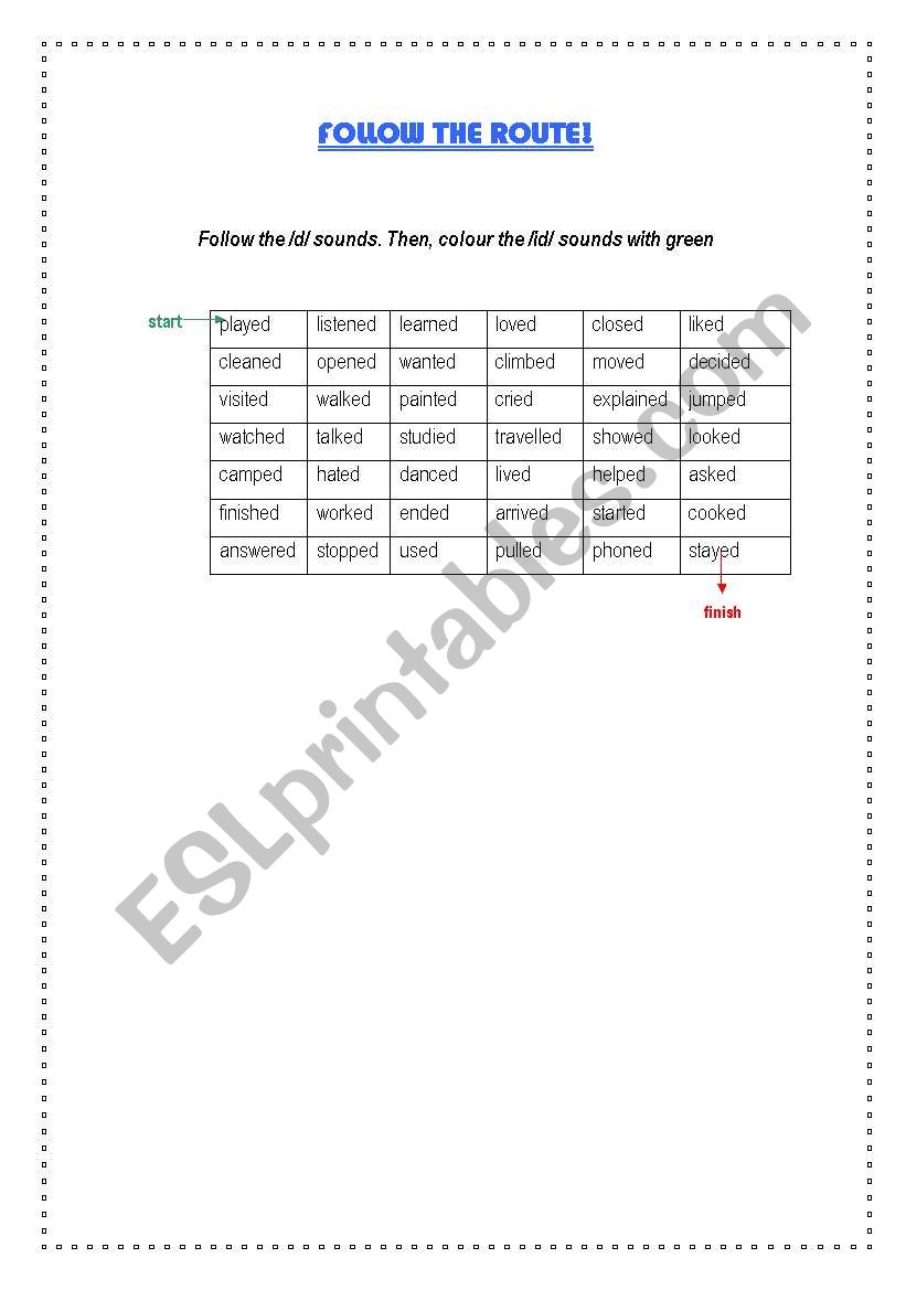 Simple Past  - PRONUNCIATION GAME!