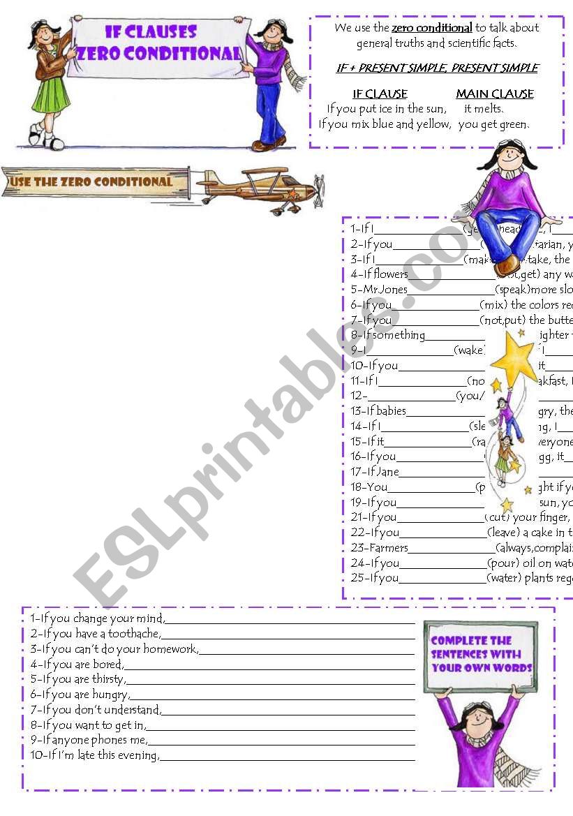 ZERO CONDITIONAL worksheet