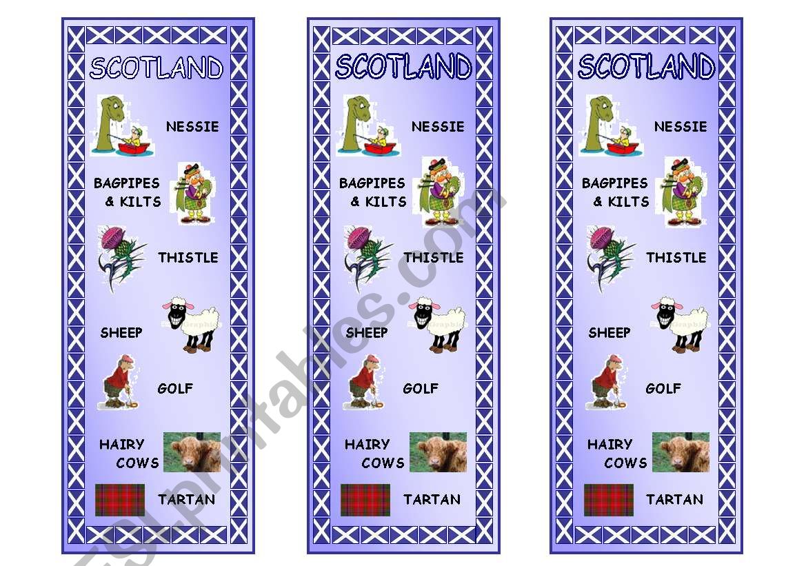 Countries Bookmark 2 â€“ Scotland