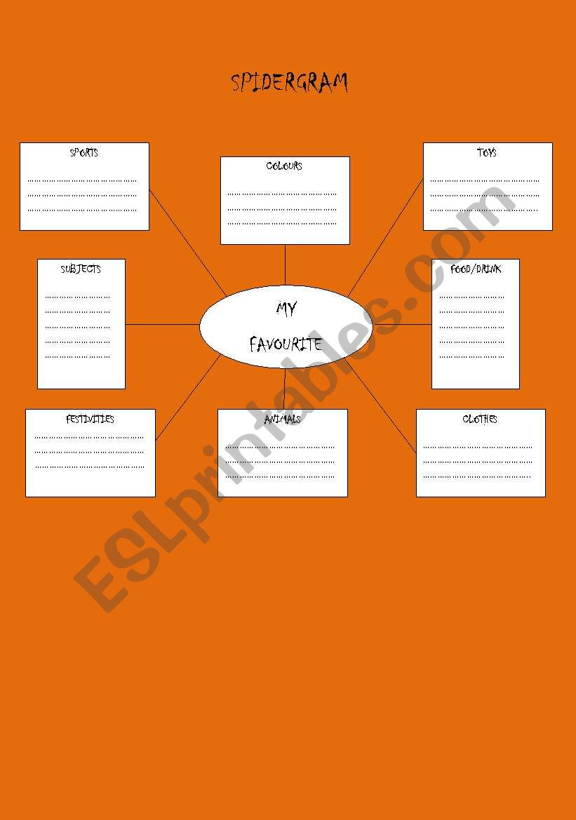 spidergram worksheet