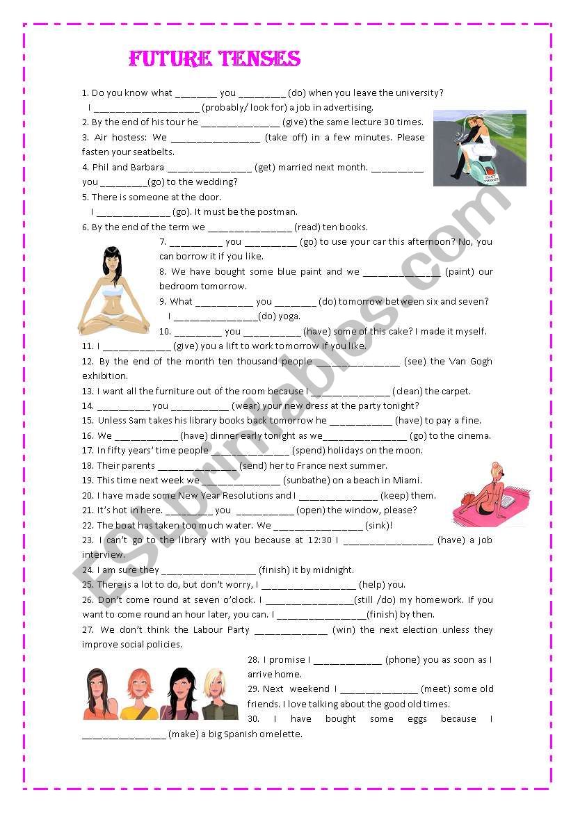 Future Tenses worksheet