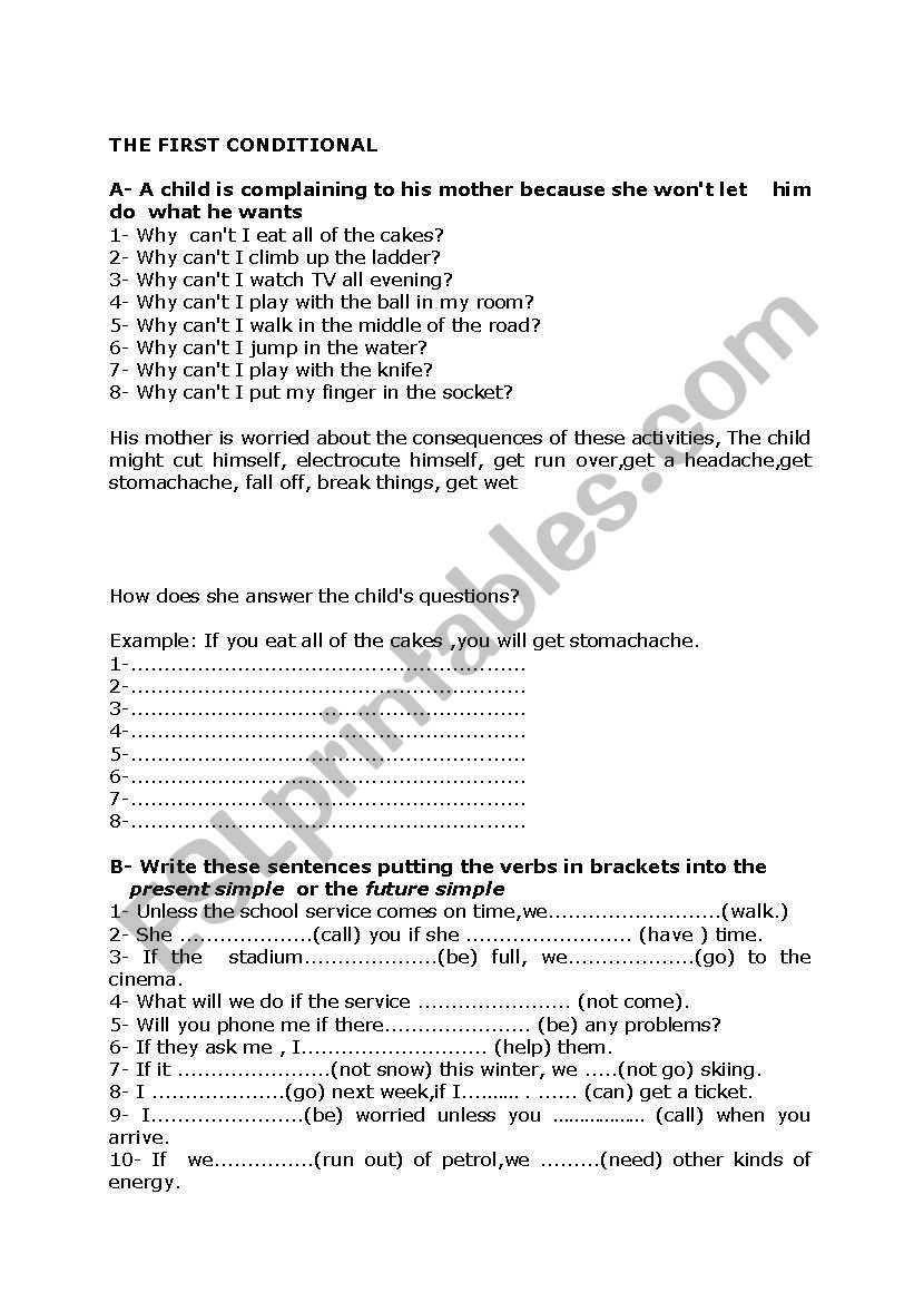The First Conditional worksheet