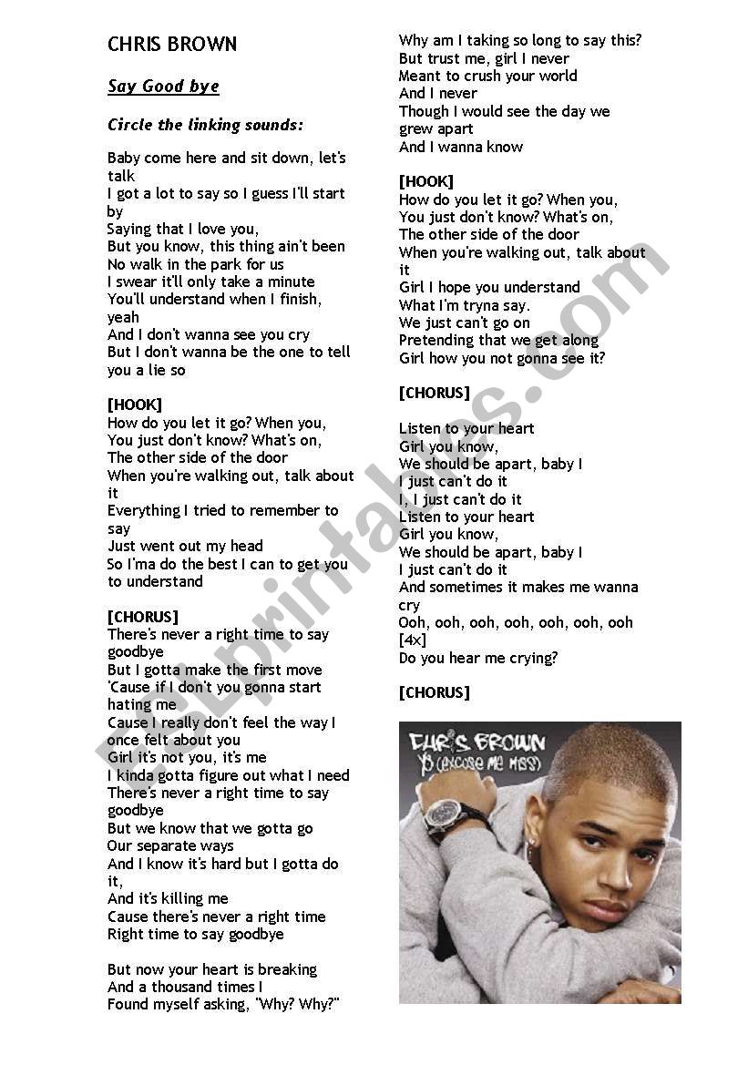 Song - Chris Brown - Say Goodbye