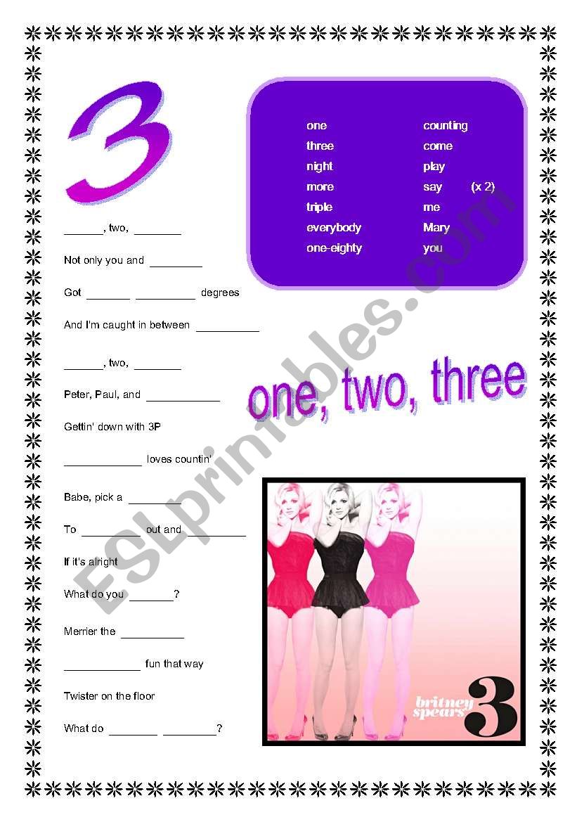 Britney Spears - 3 worksheet