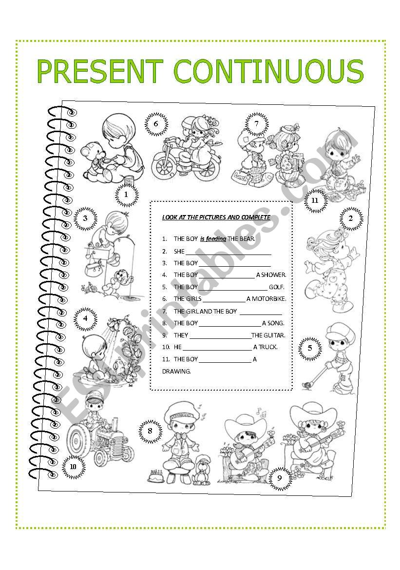 PRESENT CONTINUOUS worksheet