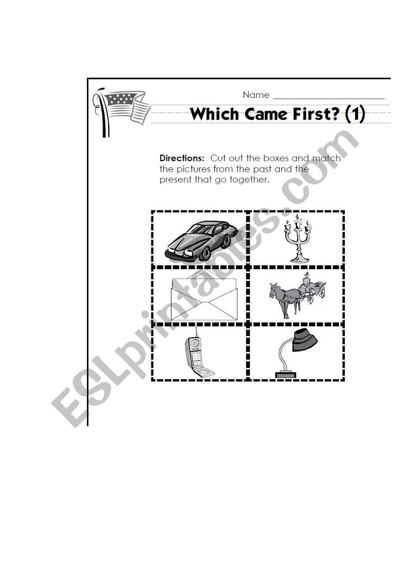 Which came first worksheet