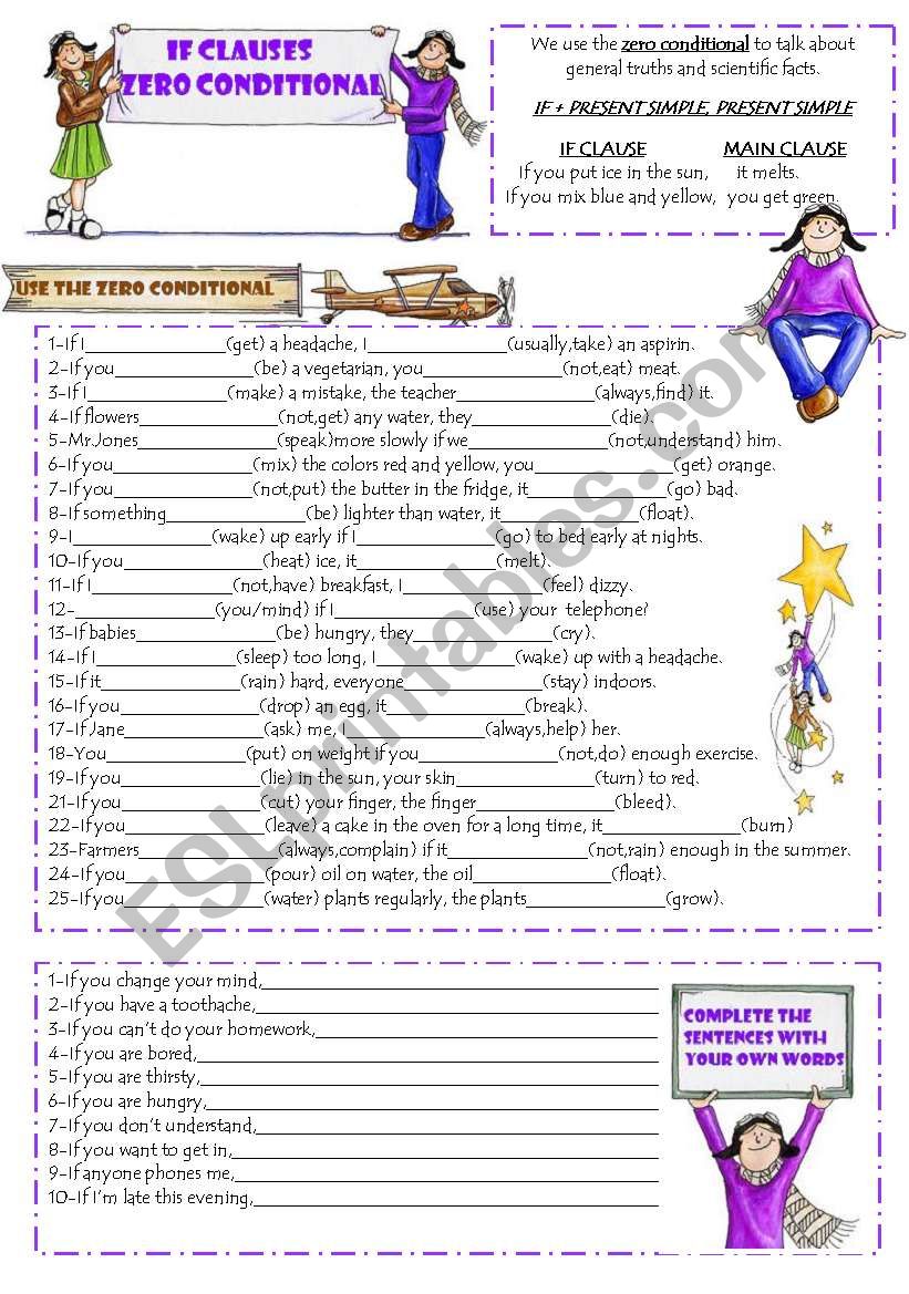 ZERO CONDITIONAL worksheet