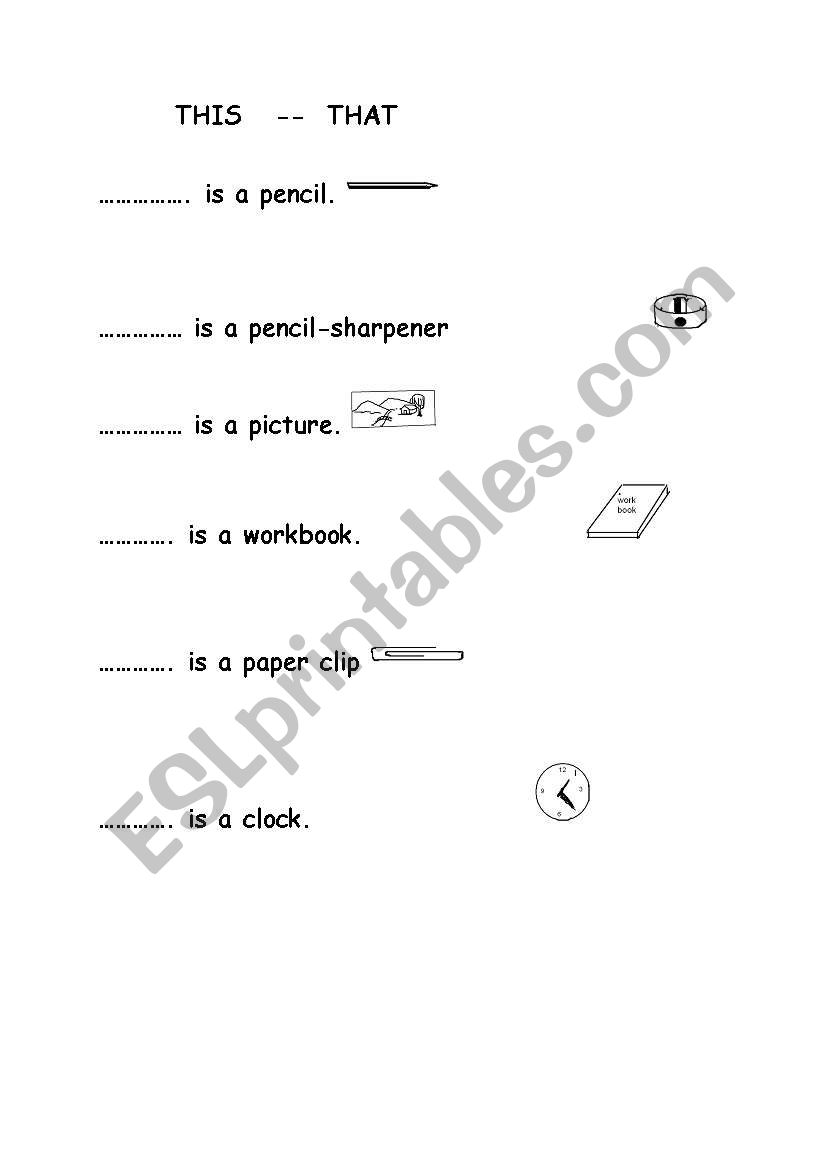 this-that worksheet