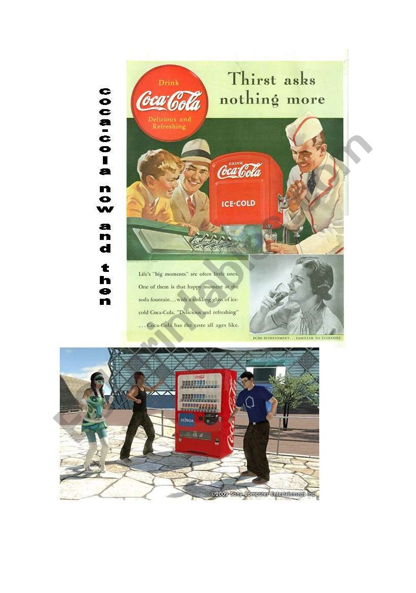 coca-cola now and then worksheet
