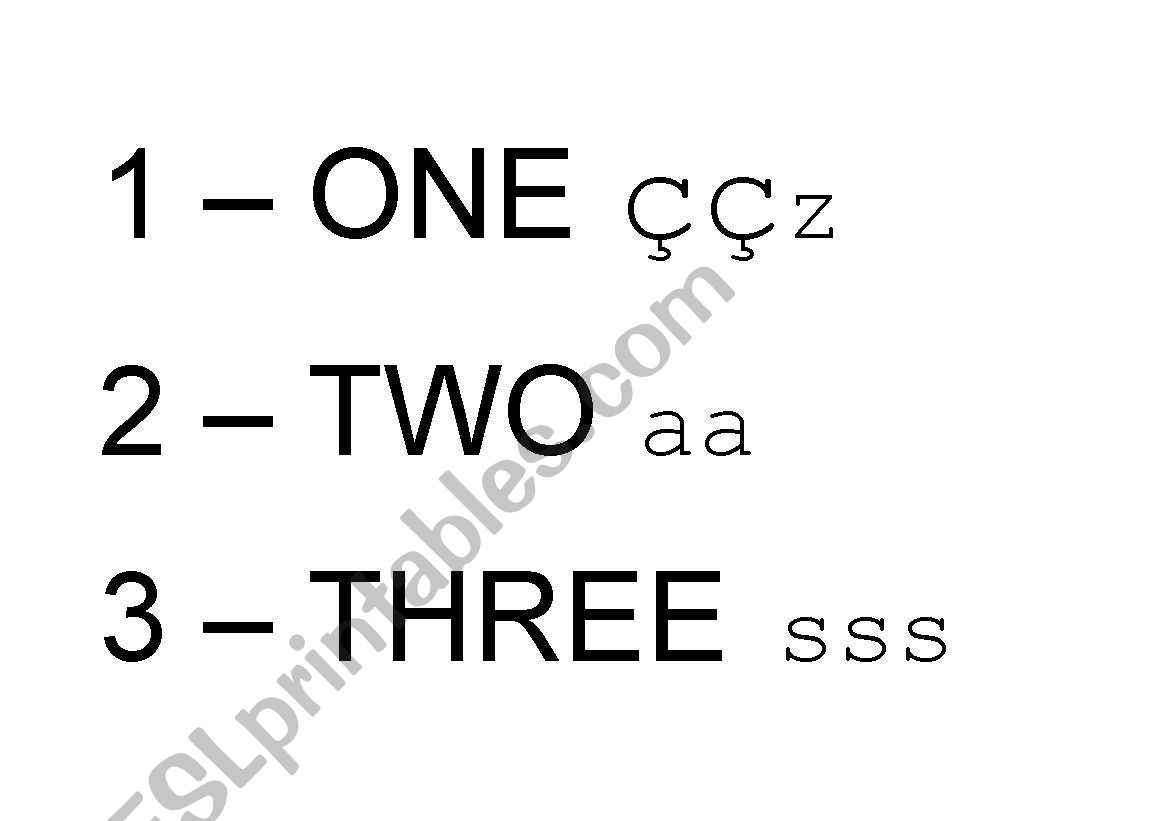 Numbers worksheet