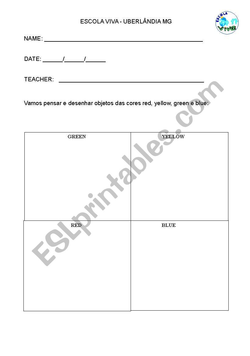 colours worksheet
