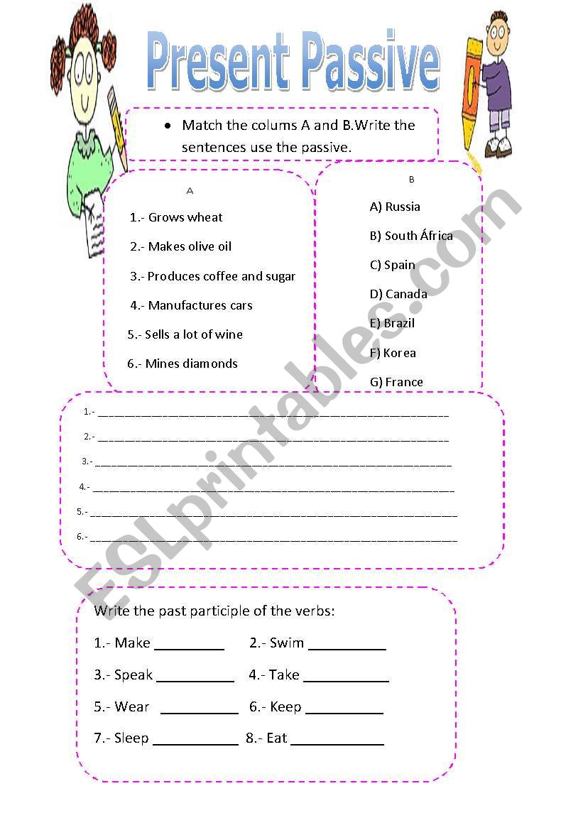 Present Passive  worksheet