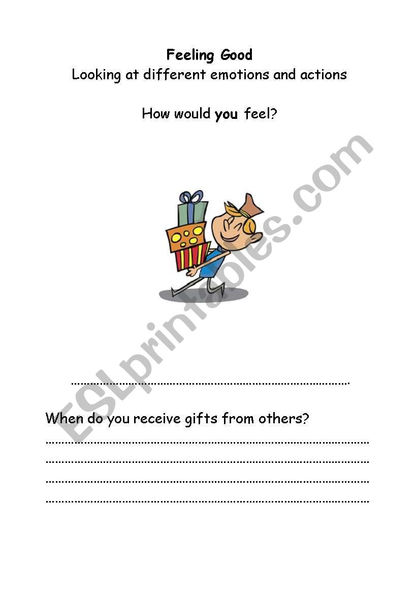 PSHE worksheet