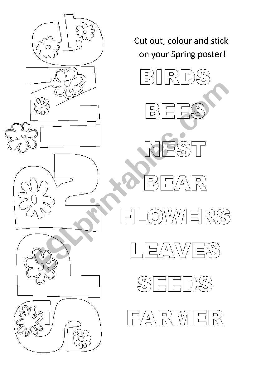 Spring poster 1 worksheet