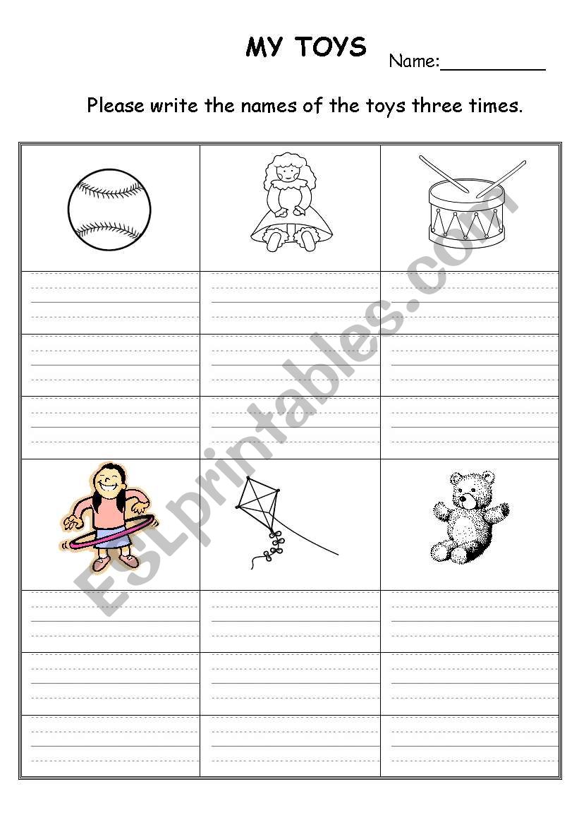 My Toys worksheet