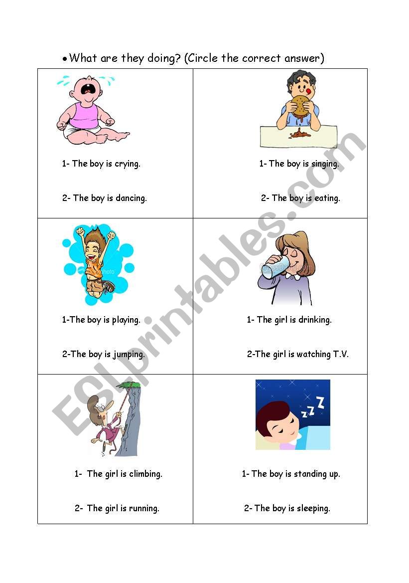 What are they doing? worksheet
