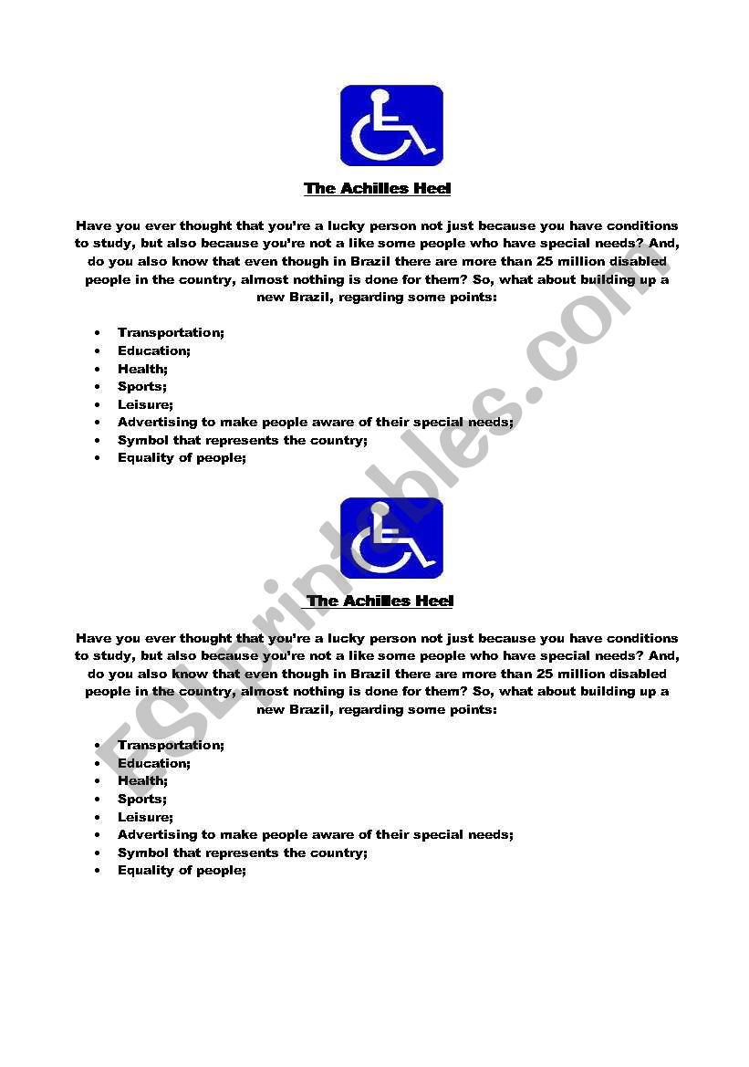 Disabled people conversation class