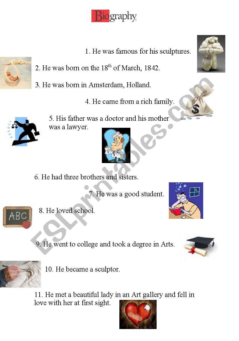 Biography worksheet